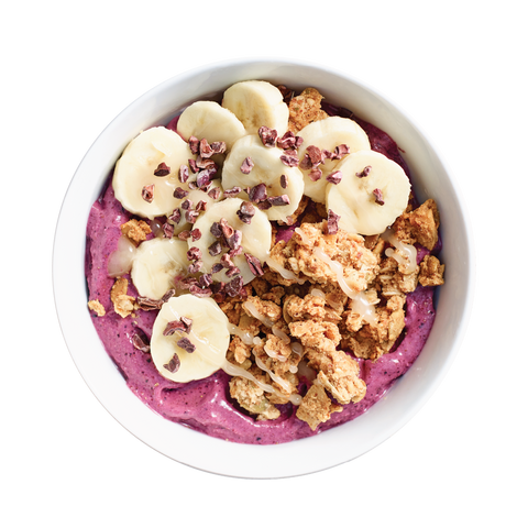 Creamy Nutty : Acai Banana Glory Nut Butter Glory Granola Cacao Nibs Honey