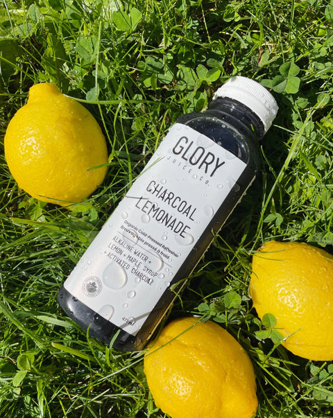 Charcoal Lemonade : Alkaline Water Lemon Maple Syrup Activated Charcoal