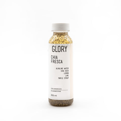 Chia Fresca : Alkaline Water Chia Seed Lemon Juice Lime Juice Maple Syrup